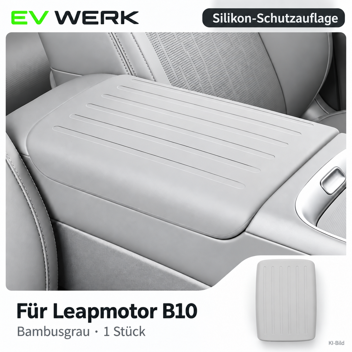 Bambusgraue Armlehnen-Schutzauflage für Leapmotor B10 – Produktansicht 2