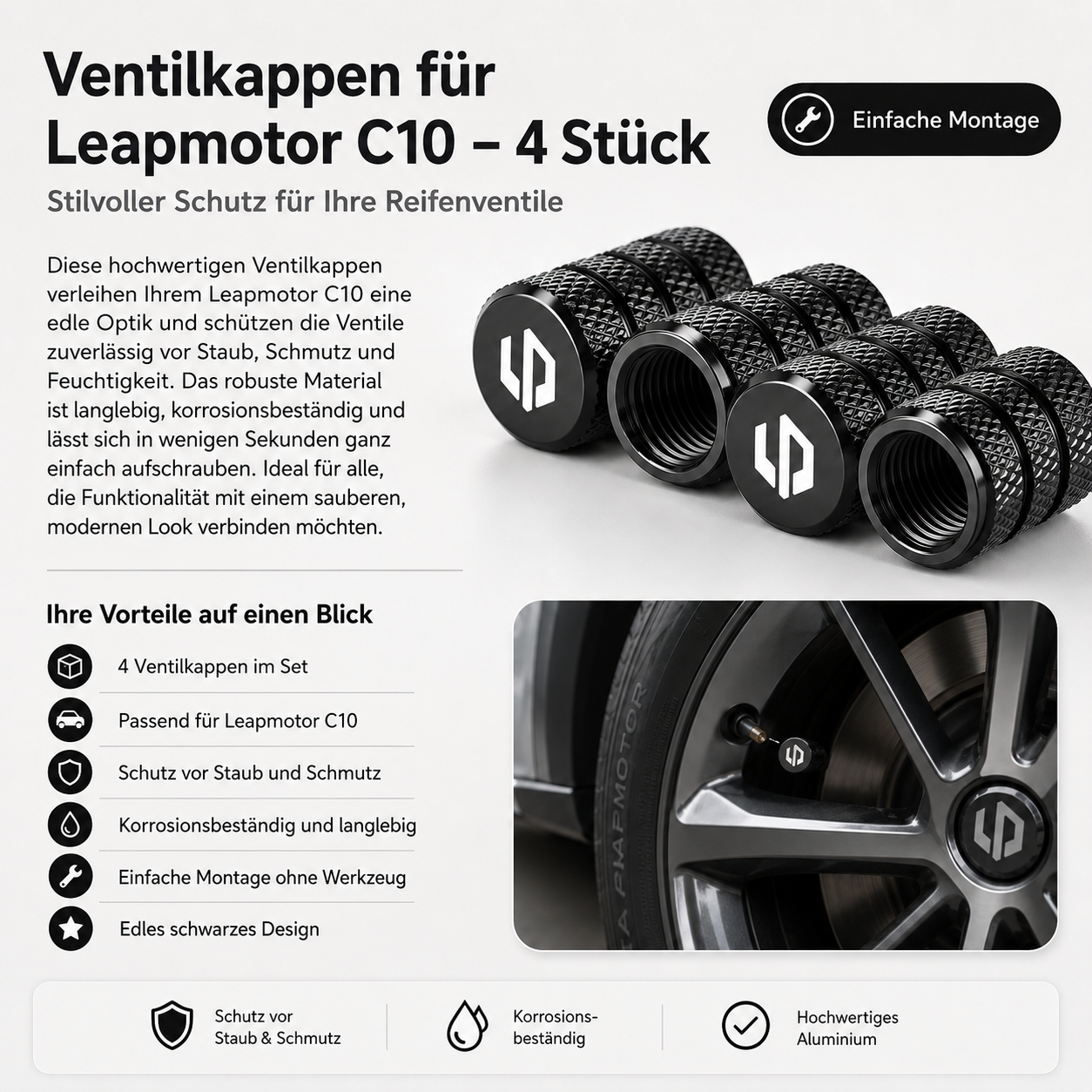 Ventilkappen 4er Set