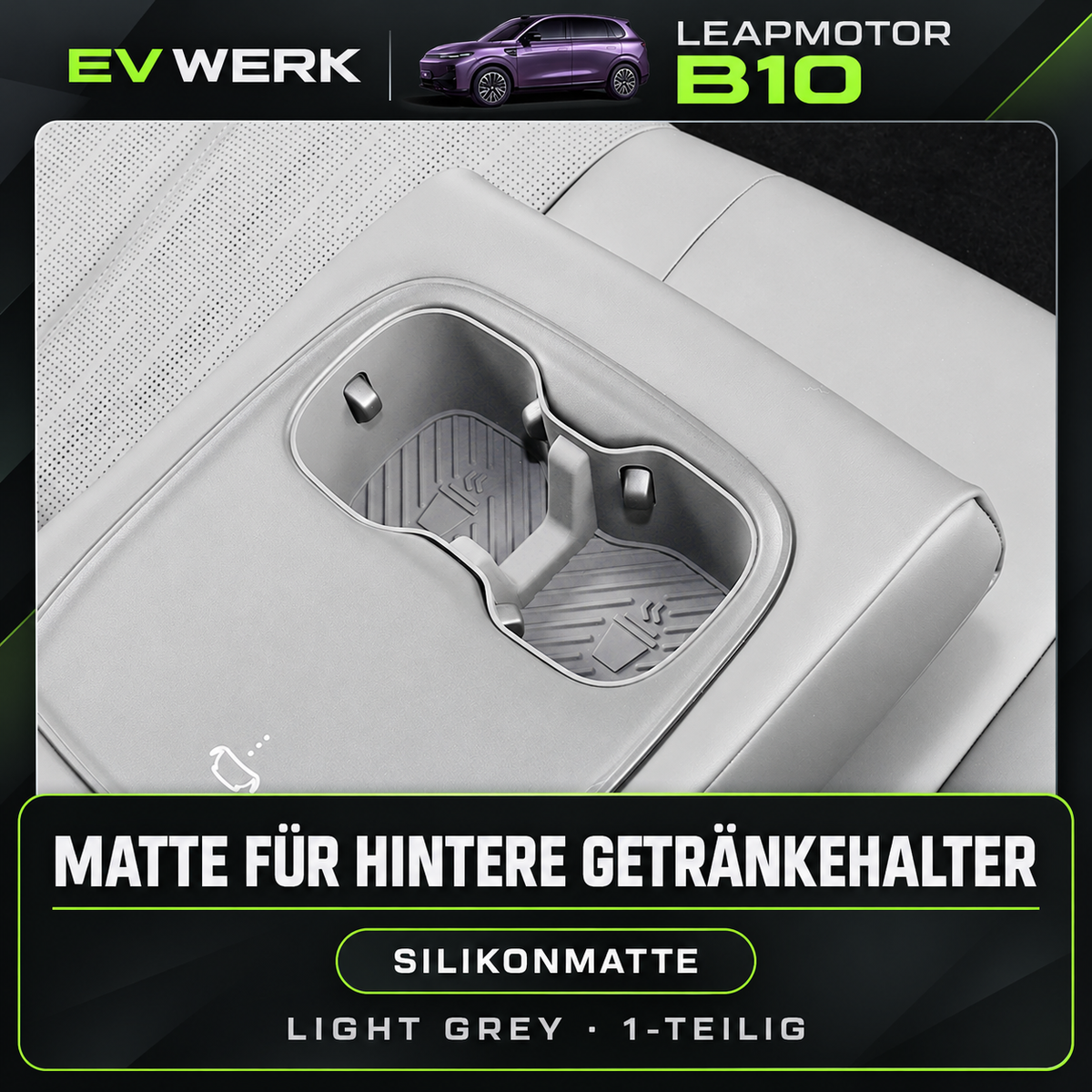 Light-Grey Einlage im Leapmotor B10 – Detail aus dem 8-teiligen EV WERK Schutz Set