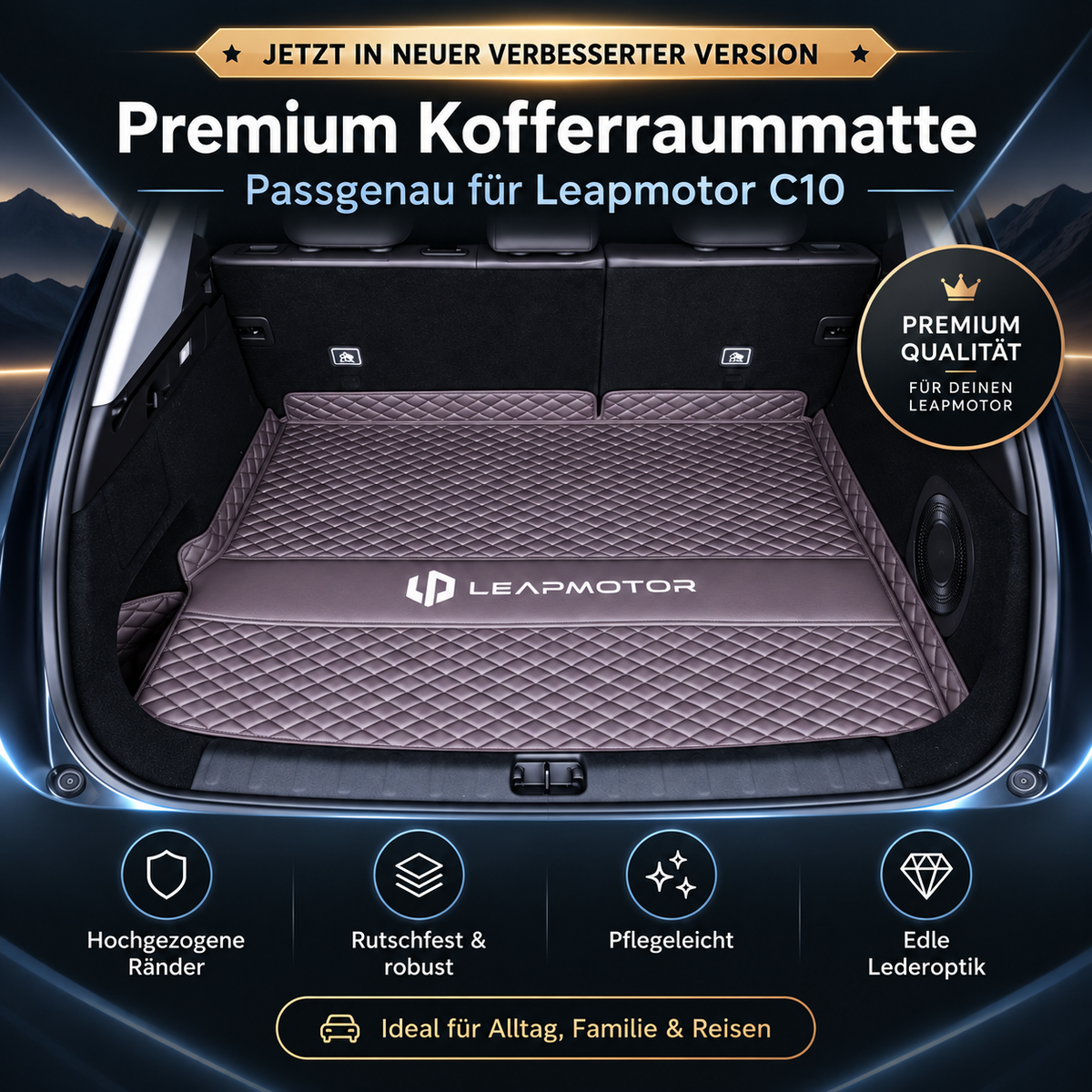 Premium-Kofferraummatte für Leapmotor C10 – Produktansicht 2
