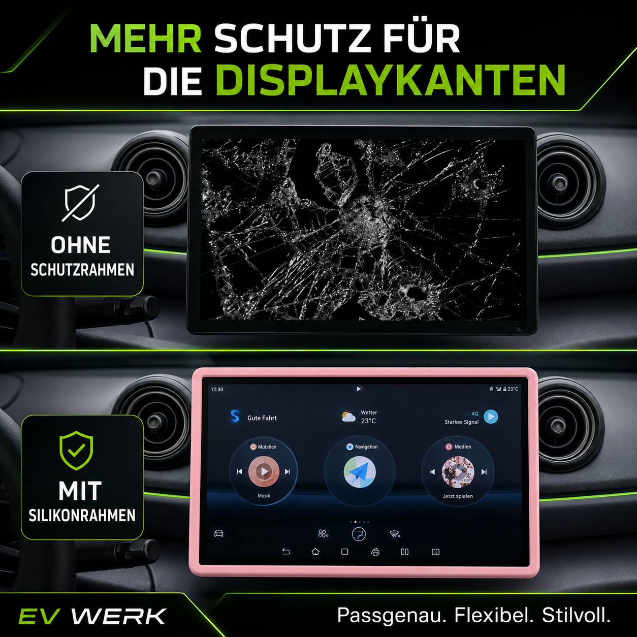 Silikon-Displayrahmenschutz für Leapmotor B10 – Rosa