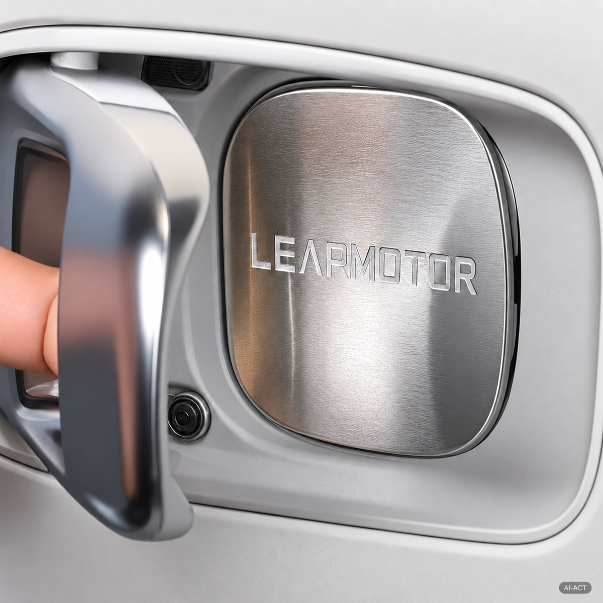 Silberne Türgriffblende im inneren Türgriffbereich des Leapmotor B10