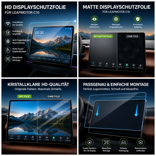 Displayschutzfolien-Set für Leapmotor C10 – Detailansicht 1