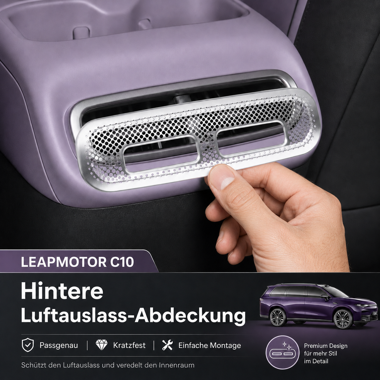 Hintere Luftauslassabdeckung für Leapmotor C10 – Detailansicht 3