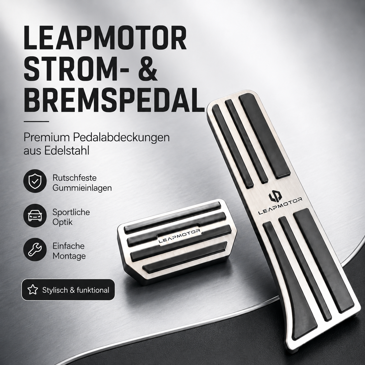 Pedalauflagen für Leapmotor C10 – Detailansicht 1