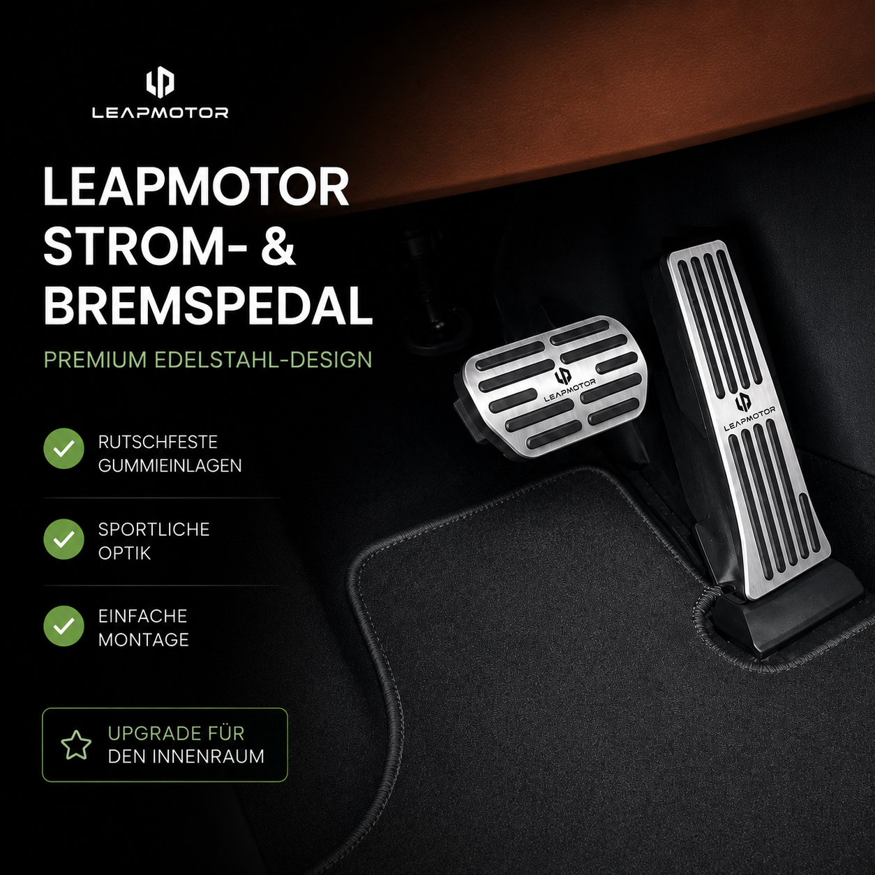 Pedalauflagen für Leapmotor C10 – Premium Design mit Leapmotor Logo