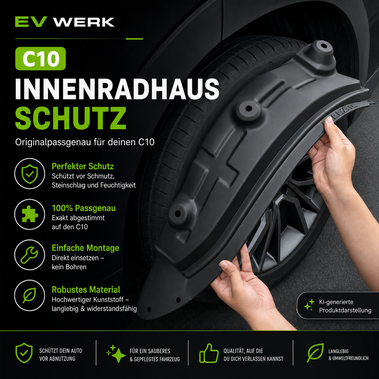 Schmutzfänger und Radlaufschutz für Leapmotor C10 – Detailansicht 2
