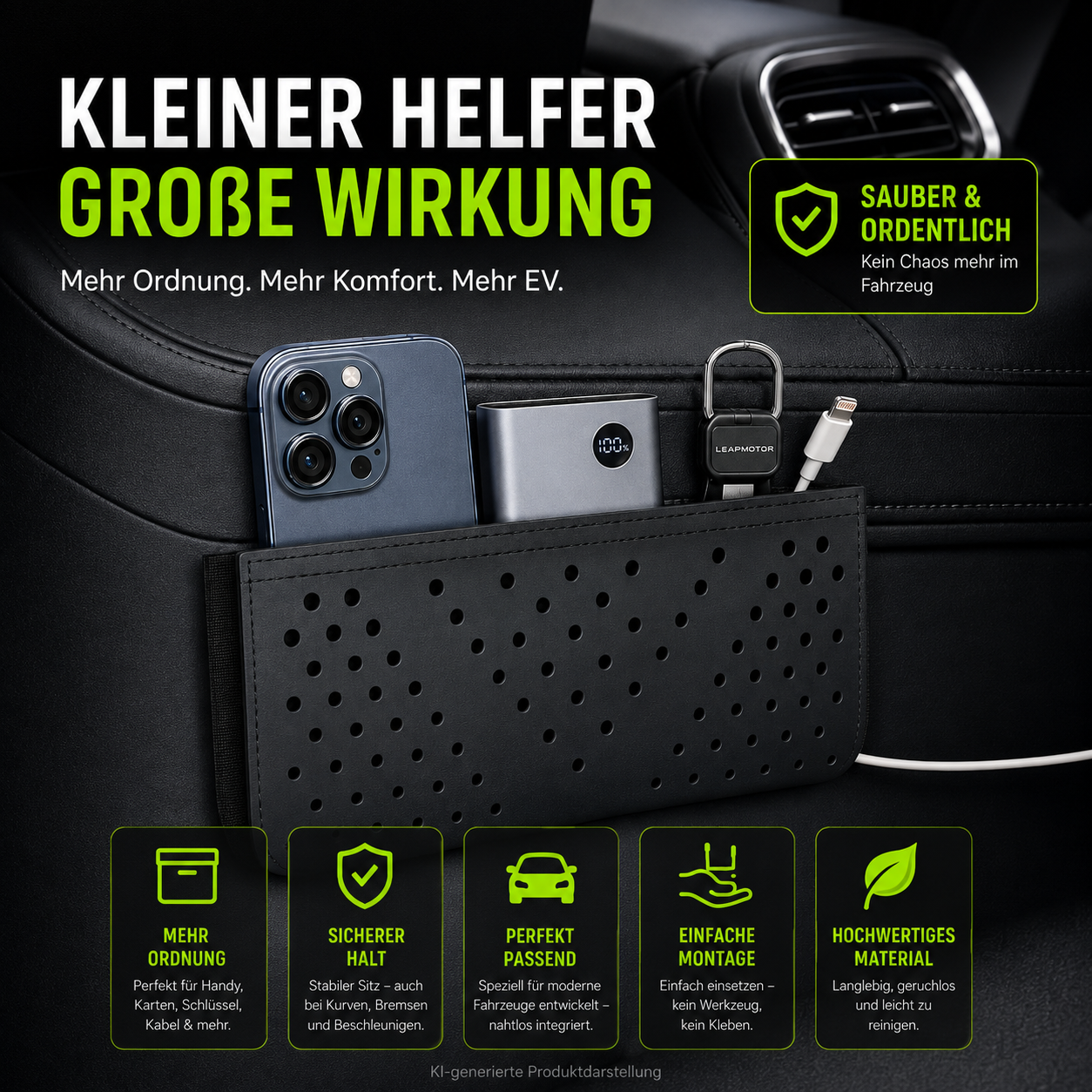 Vordersitz-Organizer für Leapmotor C10 – Detailansicht