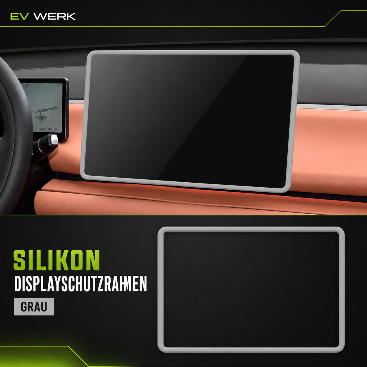 Silikon-Displayrahmenschutz für Leapmotor – Grau