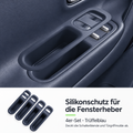 Vier trüffelblaue Silikonabdeckungen für Fensterheberschalter und Türgriffmulden des Leapmotor B03X