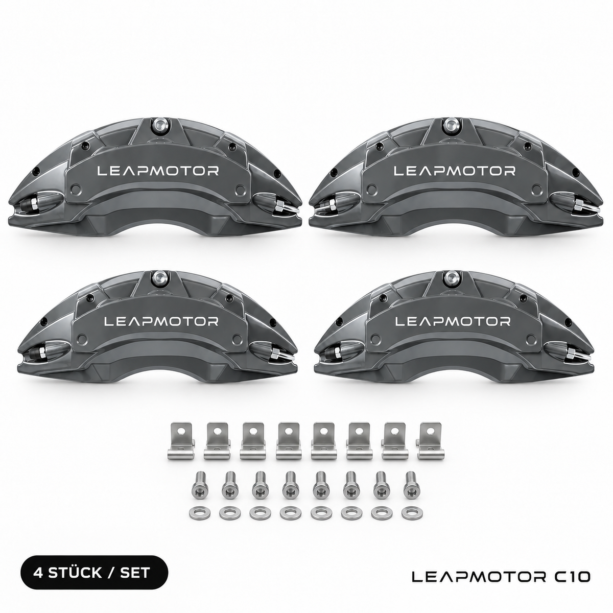 Leapmotor C10 Bremssattel-Abdeckungen Zementgrau – 4er-Set