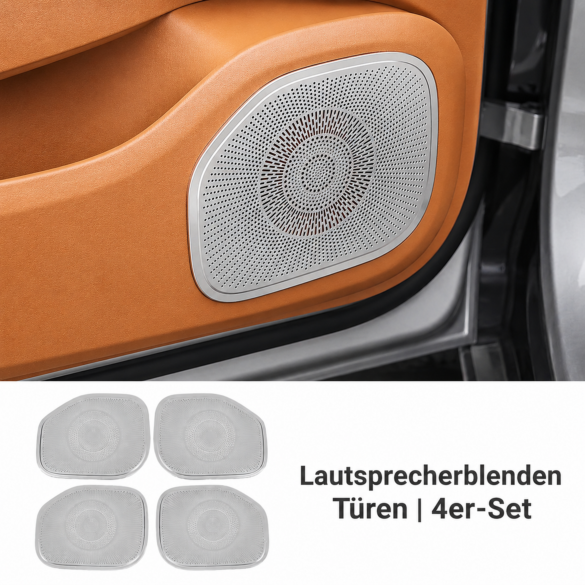 Leapmotor C10 Lautsprecherblenden für die Türen in Silber, 4er-Set