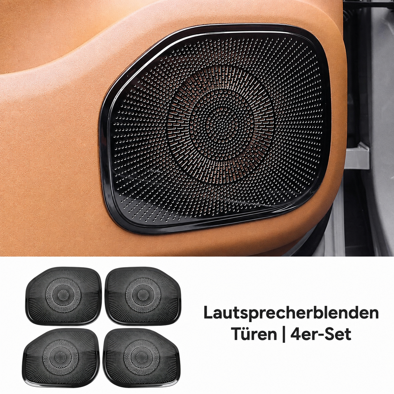 Leapmotor C10 Lautsprecherblenden für die Türen in Titanschwarz, 4er-Set