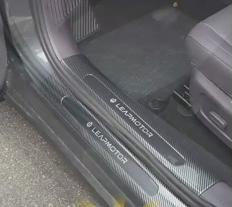 Montage der ABS-Einstiegsleisten am Leapmotor B10 mit Nahaufnahme der Anbringung